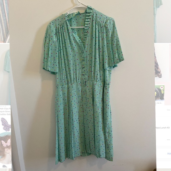 Vintage Swing Homemade Dress Pinup Lucy Teal Dot I love Lucy - Picture 9 of 9